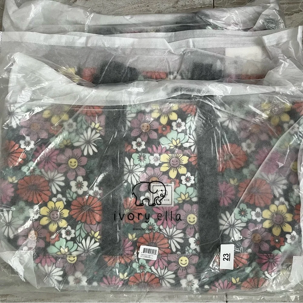 Ivory Ella Colorful Happy Floral Tote Bag